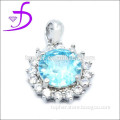 Rhodium platted pendant 925 silver with high quality zircon
